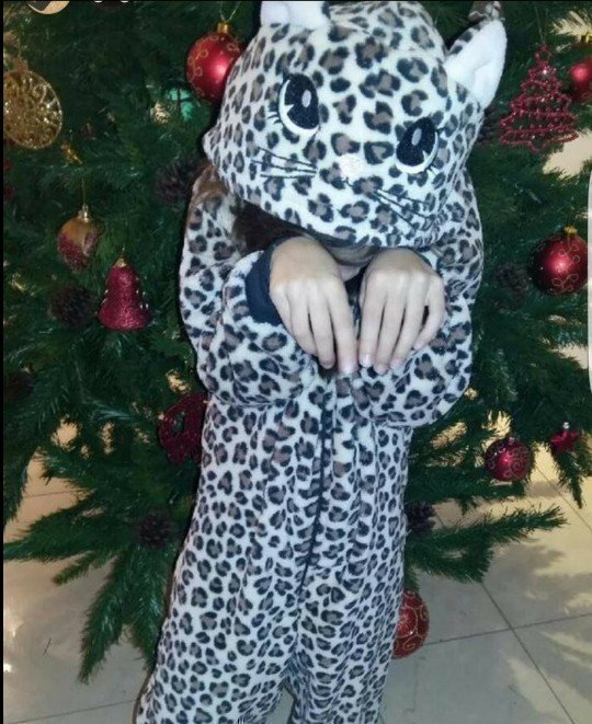 Κόρη Κύπριας παρουσιάστριας ντύθηκε «λεοπάρδαλη» και στόλισε το Χριστουγεννιάτικο δέντρο